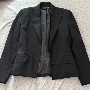 Anne Klein Women's Black/Dark Gray Blazer Size 0